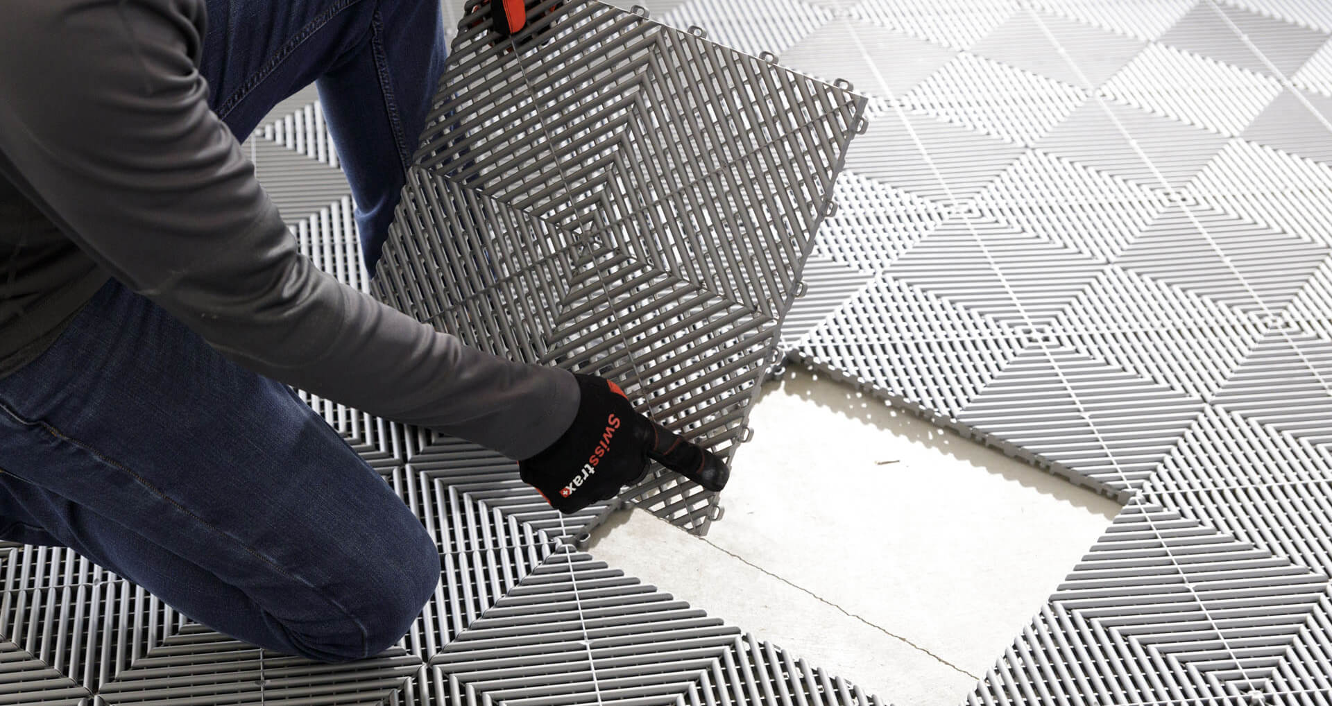 Pro Flooring Tiles being installed