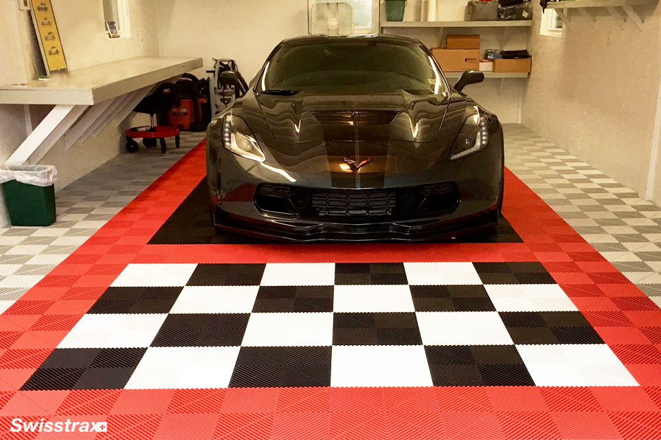 One Car Ribtrax Smooth Parking Garage Mat: Park Any Car In Style