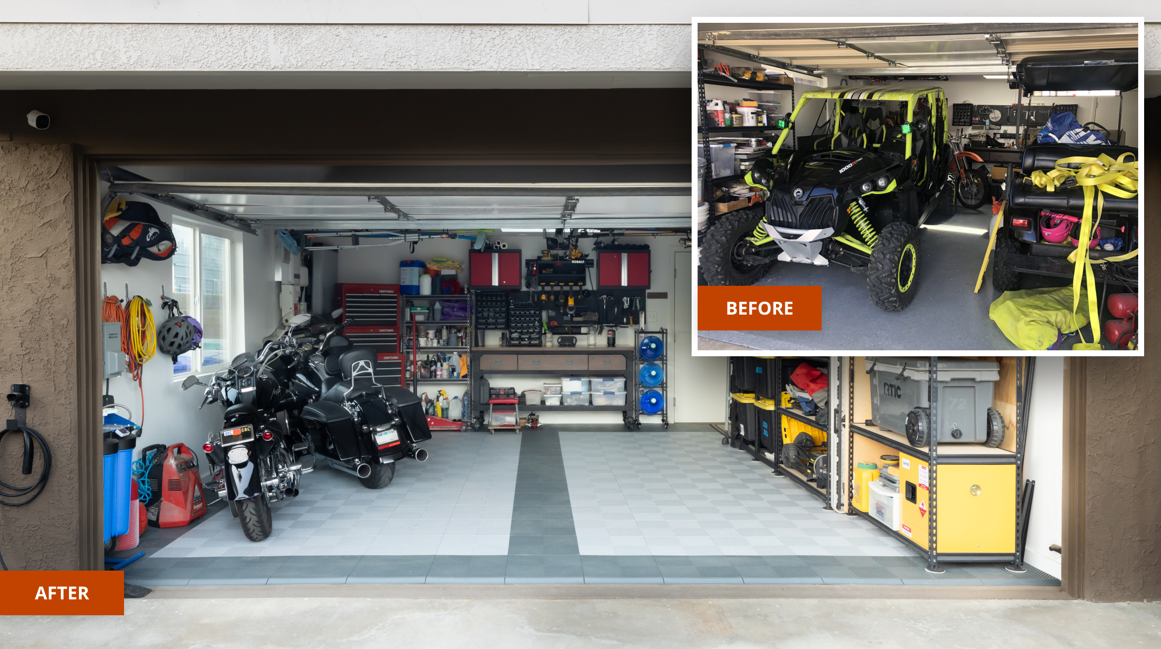 Ethan's Garage Before and After Swisstrax
