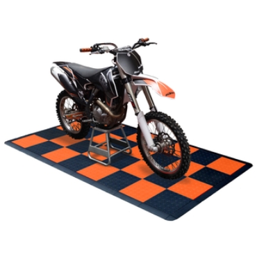 Diamondtrax Checkerboard Motorcycle Mat