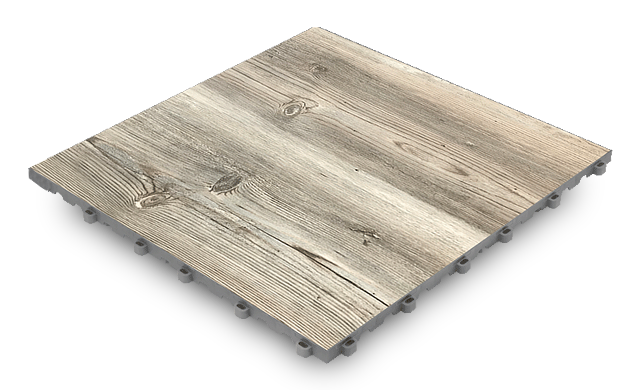 Vinyltrax Pro Ash Pine, Interlocking Plastic Tile that looks like wood