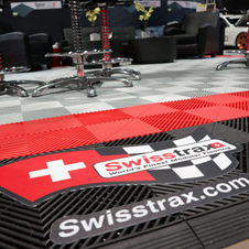 Trade Show Booth Flooring with Custom Logo Inset in it