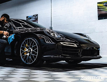 Car detailing shop using Ribtrax Smooth Pro tiles
