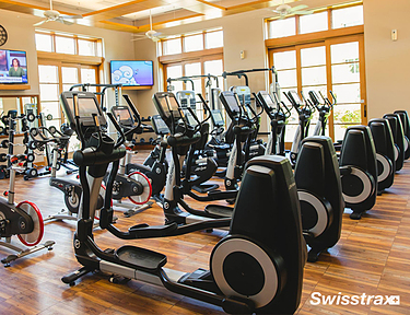 Interlocking gym floor tiles from Swisstrax