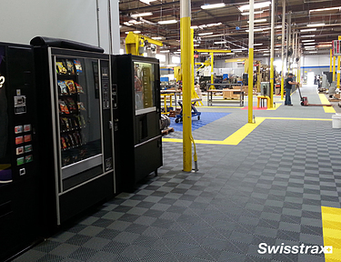 Warehouse with Swisstrax flooring installed