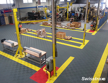 Industrial floor tiles made by Swisstrax