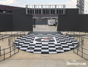 Gatorade using Swisstrax floor tiles for outdoor display