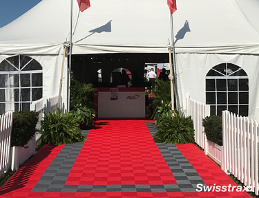 Outdoor private event using interlocking floor tiles from Swisstrax